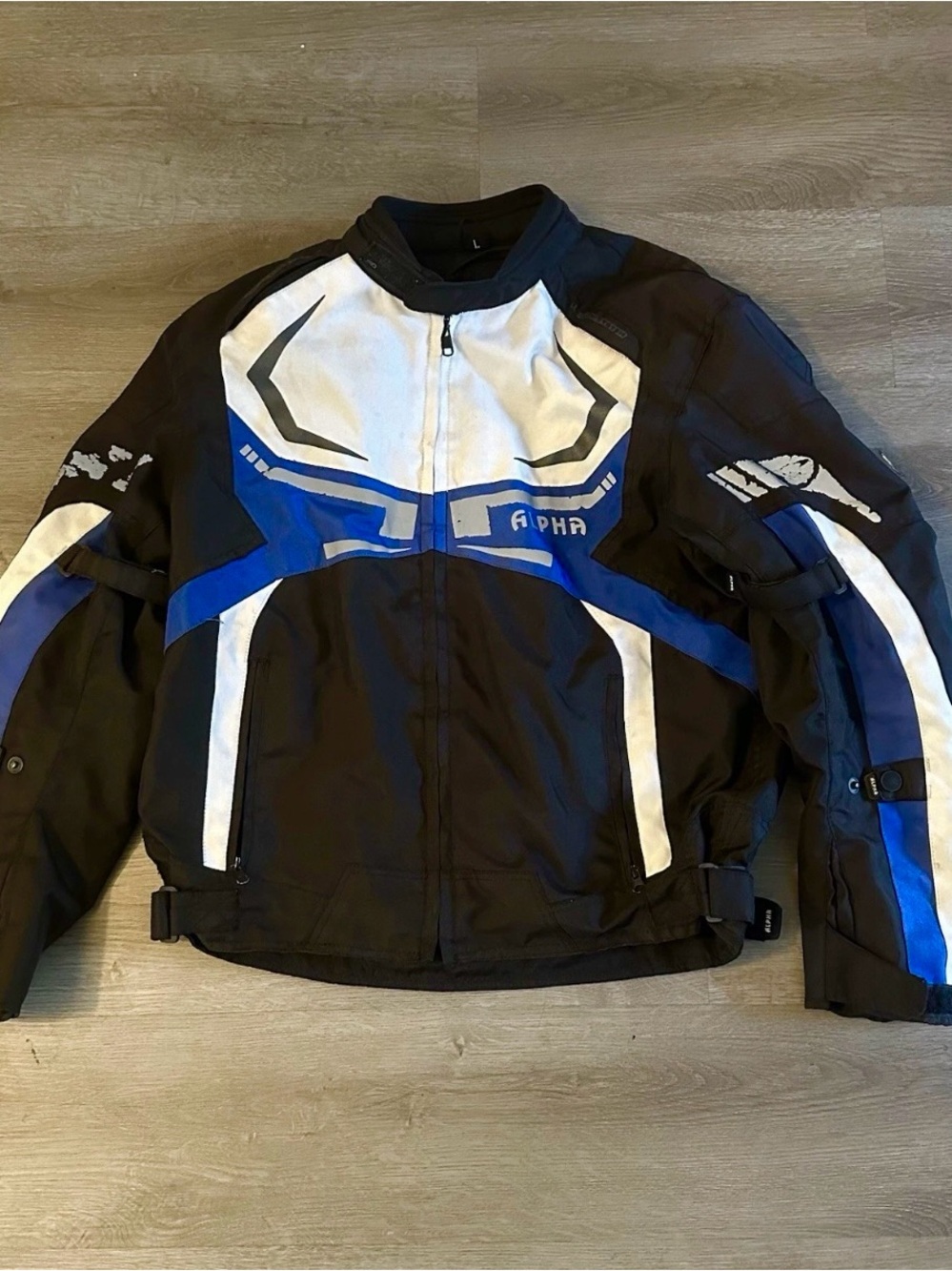 Black Polyester Mens Cycle Alpha Gear Motorcycle Armourer Jacket Size L